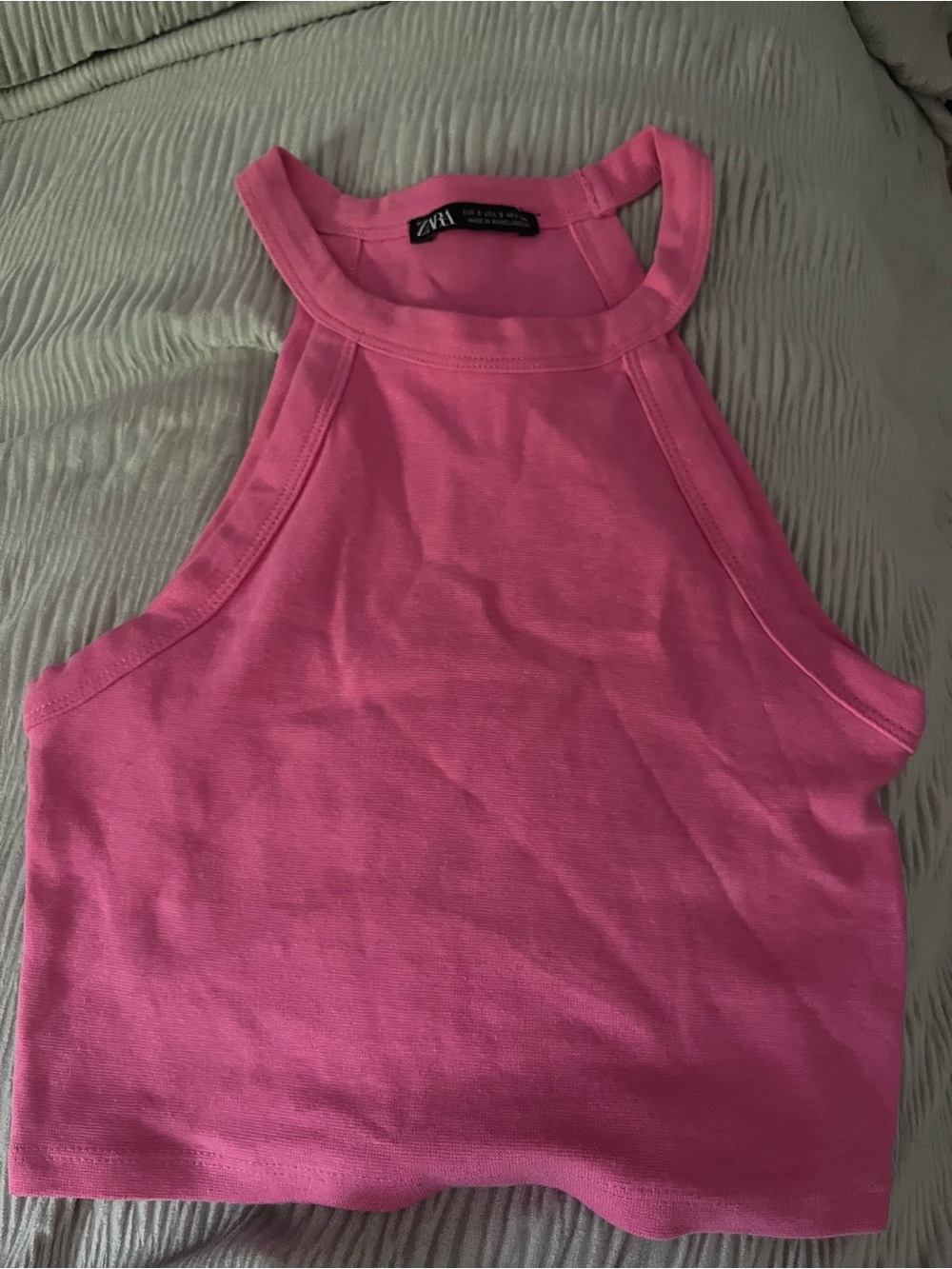 ZARA Pink Halter Crop Top